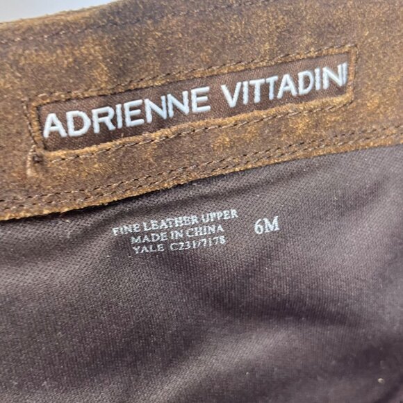 Adrienne Vittadini Leather Knee High Boots Womens Brown Size 6 M - Picture 10 of 10